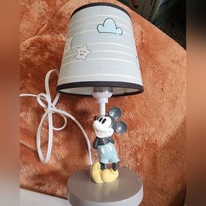 Disney Baby Moonlight Mickey Mouse Lamp with Shade & Bulb - Gray